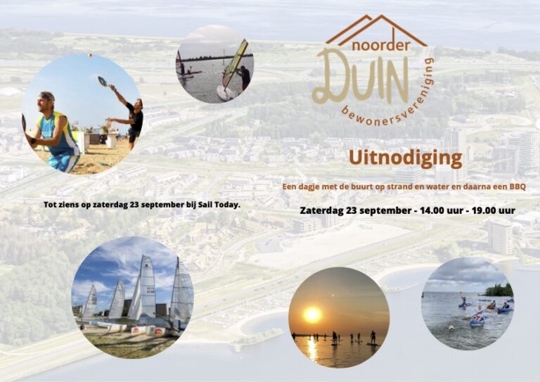 Een dagje met de buurt op het strand en water en daarna BBQ – 23 september 2023